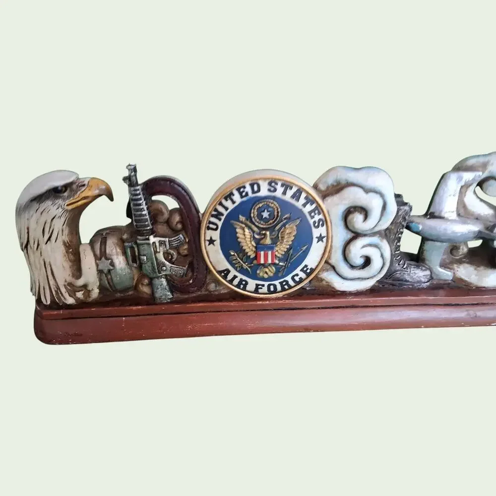 HEROES U.S. Air Force Tabletop Desk Decor Eagle Rifle Boots Plane